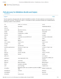 Pali Glossary for Bhikkhus Bodhi and Sujato - Reading Guides - Discuss & Discover