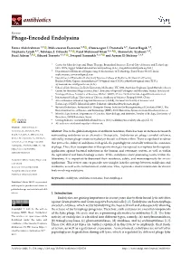 Phage-Encoded Endolysins