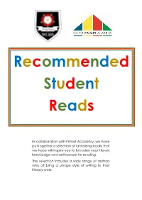 Recommended Student Reads