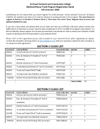 Section 1 Class List Section 2 Class List