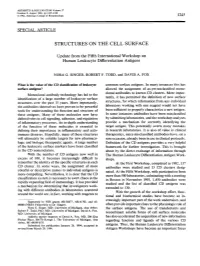 Structures on the Cell Surface