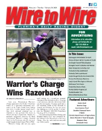 Warrior's Charge Wins Razorback