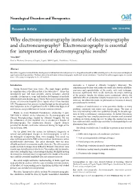 Why Electromyoneurography Instead Of