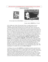 APPEARANCES of HORROR HOSTS and HOSTESSES in MAGAZINES Article by Jim Knusch