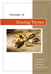Glossary of Sewing Terms