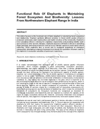 Lessons from Northwestern Elephant Range in India