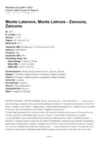 Monte Laterone, Monte Latrone - Zancona, Zancone