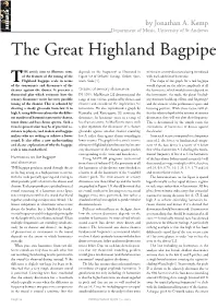 The Great Highland Bagpipe Scale and Sensory Dissonance
