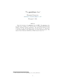 The Gsemthesis Class∗