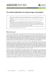 The Market Implications of Reduced Sugar Consumption