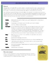 Zellweger Spectrum Disorder