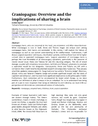 Craniopagus: Overview and the Implications of Sharing a Brain Jordan Squair1 1School of Kinesiology, University of British Columbia
