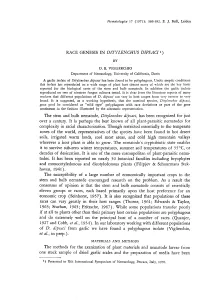 Race Genesis in Ditylenchus Dipsaci 1) by D. R. Viglierchio