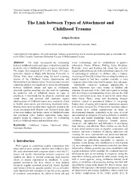 The Link Between Types of Attachment and Childhood Trauma