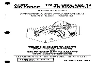 Tm 11-5805-650-12 to 31W2-2Tt-11 C2