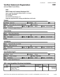 Verified Statement Registration VSR (Out-Of-State Committee)