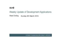 Weekly Update of Development Applications