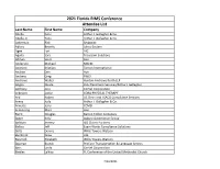 2021 Florida RIMS Conference Attendee List Last Name First Name Company Abella Ilene Arthur J
