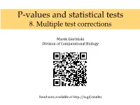 8. Multiple Test Corrections