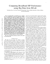 Comparing Broadband ISP Performance Using Big Data from M-Lab