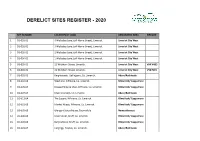 Derelict Sites Register - 2020