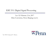 ESE 531: Digital Signal Processing