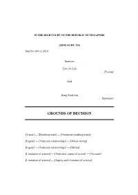 Grounds of Decision