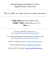 Moral Majority (4 of 5) Box: 13
