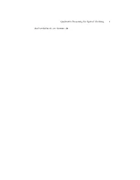 Qualitative Reasoning for Spatial Matching 1 Dwolter@Sfbtr8.Uni-Bremen.De Qualitative Reasoning for Spatial Matching