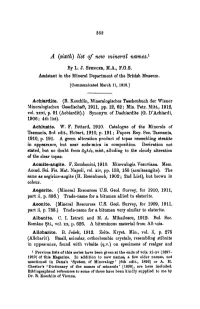 A (Sixth) List of New Mineral Names