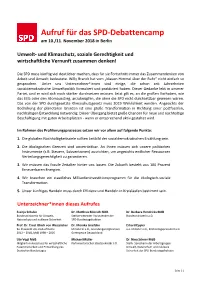 Aufruf Für Das SPD-Debattencamp
