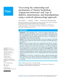 Fagopyrum Tataricum) and Type II Diabetes, Hypertension, and Hyperlipidemia Using a Network Pharmacology Approach