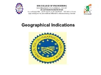 Geographical Indications