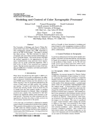 Modeling and Control of Color Xerographic Processes*