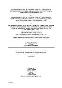 The Borough Council of Calderdale (Halifax A629) (Highway Improvements) (West Yorkshire Plus Transport Fund, Phase 1B) Compulsory Purchase Order 2019