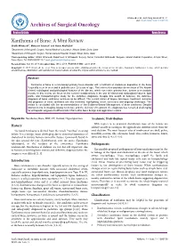 Xanthoma of Bone