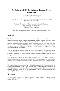Big Data and Passive Digital Footprints