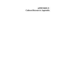 Cultural Resources Appendix