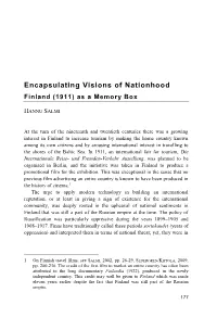 Encapsulating Visions of Nationhood Finland (1911) As a Memory Box