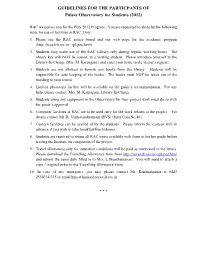 Guidelines for Radio Astronomy
