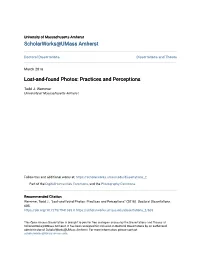 Lost-And-Found Photos: Practices and Perceptions