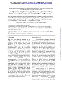 Peroxisomal Monoubiquitinated PEX5 Interacts with the AAA Atpases PEX1 and PEX6 and Is Unfolded During Its Dislocation Into the Cytosol Ana G