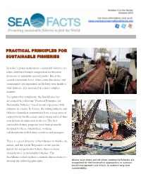 Practical Principles for Sustainable Fisheries