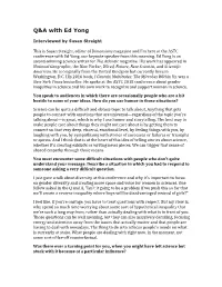 Q&A with Ed Yong