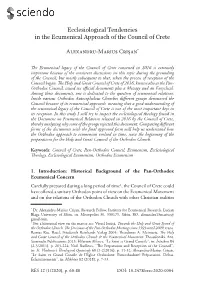 Ecclesiological Tendencies in the Ecumenical Approach of the Council of Crete