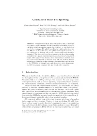 Generalized Index-Set Splitting