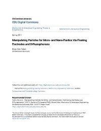 Manipulating Particles for Micro- and Nano-Fluidics Via Floating Electrodes and Diffusiophoresis