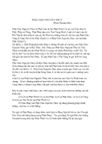 PHẬT GIÁO NGUYÊN THỦY (Phan Thượng Hải)