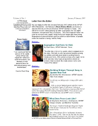 Volume 5, No. 1 January/February 2007 Letter from the Editor