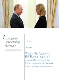What Is the Future for EU–Russia Relations?